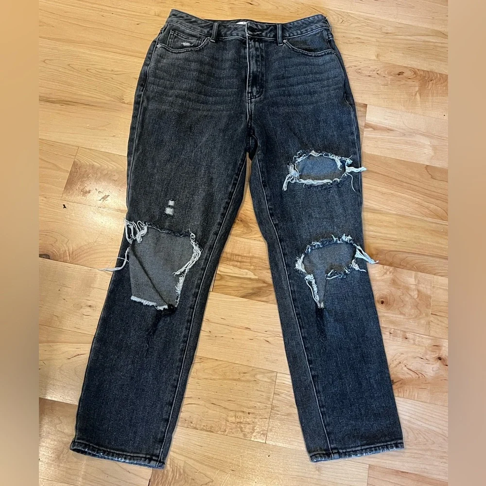 Pacsun mom jeans- size 29- distressed throughout